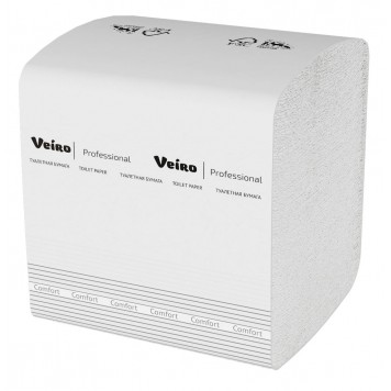 Бумага туалетная (VEIRO, лист., Professional Comfort, 2-сл, целлюлоза, TV-201, 30 шт/кор, 250 листов)