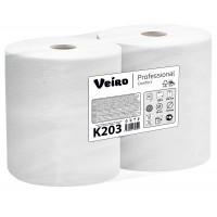 Полотенца бумажные (VEIRO, рулонная, Professional Comfort, 2-сл, 100% целлюлоза, K-203, 2 рул/упак, 6 упак/кор)