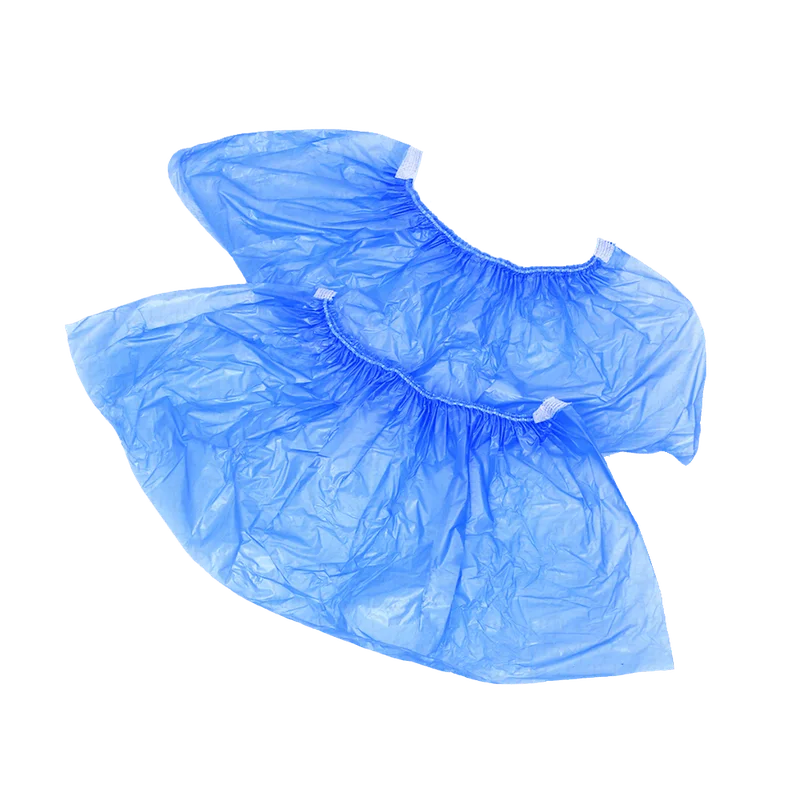 Бахилы одноразовые (полиэт., 17 мкм., голубой цвет, 100 шт/упак, 80 упак/кор)