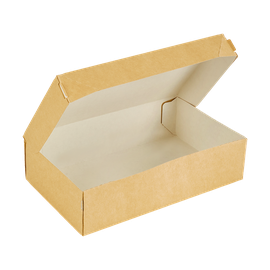 Упаковка (DoEco, CAKE 1900, крафт, 230/140/60 мм, 25 шт/упак, 12 упак/кор, с ламинацией)