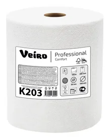 Полотенца бумажные (VEIRO, рулонная, Professional Comfort, 2-сл, 100% целлюлоза, K-203, 2 рул/упак, 6 упак/кор)
