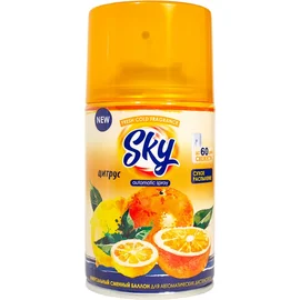Освежитель воздуха (SKY MAX, Цитрус, 250 мл, сменный баллон, 6 шт/спайка, 1740 шт/паллет)