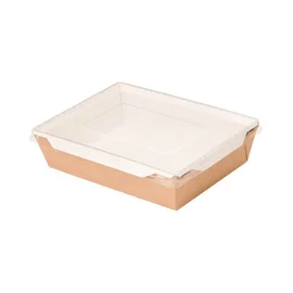 Крышка (DoEco, пластик, OpSalad 800, прозрачный цвет, 220/140/13,5 мм, 50 шт/упак, 8 упак/кор)