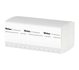 Полотенца бумажные (VEIRO, V-сложение, 2-сл, отбелен.макул., KV-205, белый цвет, 200 листов/упак, 20 упак/кор)