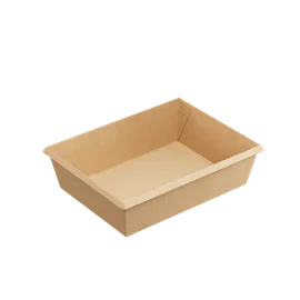 Контейнер (1ЕА, OneClick bottom 1000/b, без крышки, крафт, 1000 мл, 150/200*130/180*55 мм, 50 шт/упак, 6 упак/кор, OCbot1000/b)