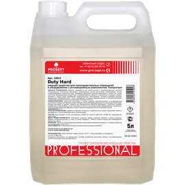 Средство (для поверхностей низкопенное, PROSEPT, Duty Hard, 5 л, 4 шт/кор, с антимикробным эффектом, концентрат (249-5))
