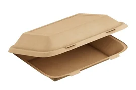 Контейнер (1ЕА, OneGo 1000/b, с крышкой, крафт, 1000 мл, 200/160/60 мм, 20 шт/упак, 14 упак/кор, OG1000/b)