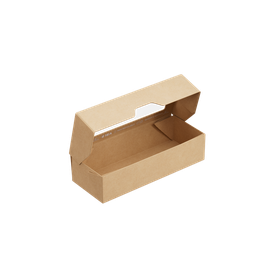 Контейнер (1ЕА, OneBox 500/b, с крышкой, крафт, 500 мл, 70/170/40 мм, 25 шт/упак, 14 упак/кор, OB500/b)