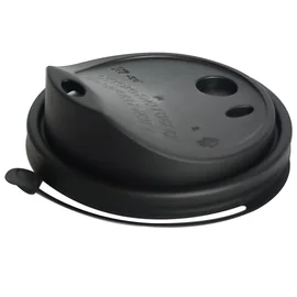 Крышка (ФЛИП-ТОП, пластик, для бумажных стаканов, ЧЕРНЫЙ цвет, D-80 мм, 50 шт/упак, 20 упак/кор, (с удлиненным питейником))