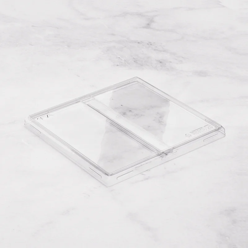 Крышка (1ЕА, пластик, OneClick lid 1200DB/0, прозрачный цвет, 2 секции, 190*200*0 мм, 20 шт/упак, 9 упак/кор, OClid1200DB/0)