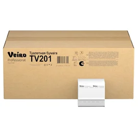 Бумага туалетная (VEIRO, листовые, Professional Comfort, 2-сл, 100% целлюлоза, TV-201, 250 листов, 30 шт/кор)