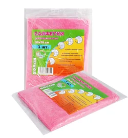 Салфетки (вискозные, EXTRAHOME, 30*38 см, 3 шт/упак, 100 упак/кор)