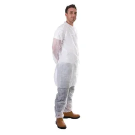 Халат (одноразовый на завязках, полипропилен, 4XL, AnSo, плотность 30 г/м2, белый цвет, 10 шт/упак)