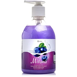 Мыло (жидкое крем-мыло, GraSS, Milana Черника в йогурте, 500 мл, 15 шт/кор, 126300)