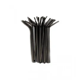 Трубочки (с гофрой, 5*210 мм, черный цвет, 250 шт/упак, 48 упак/кор, (10-8057))