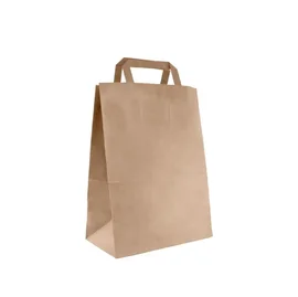 Пакет бумажный (крафт, с плоскими ручками, из первичного сырья, 280*150*320 мм, 25 шт/упак, 10 упак/кор, (108-034))