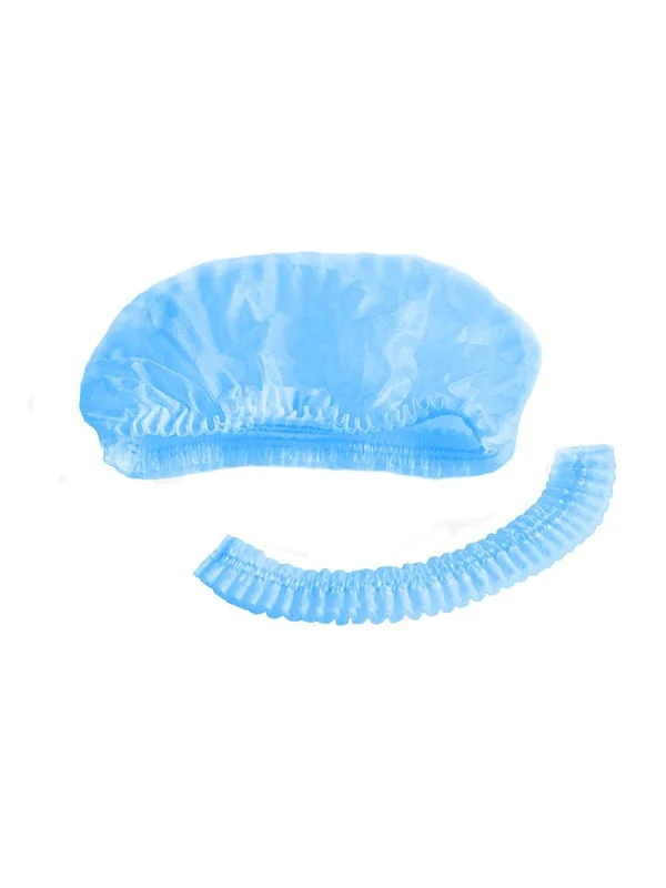 Шапочка (из нетканого материала с одной резинкой, Шарлотта, голубой цвет, 100 шт/упак, 10 упак/кор)(UNITE)