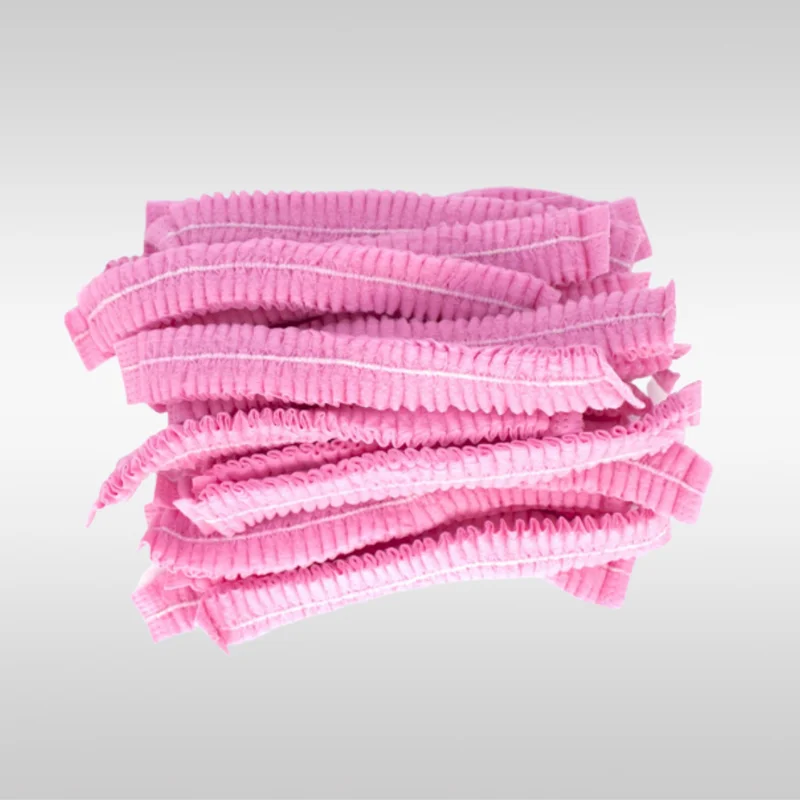 Шапочка (из нетканого материала с одной резинкой, UNITE - Шарлотта, розовый цвет, 100 шт/упак, 10 упак/кор, одноразовая)