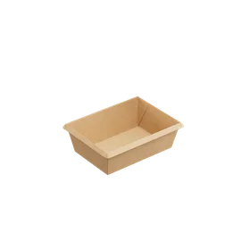 Контейнер (1ЕА, OneClick bottom 400/b, без крышки, крафт, 400 мл, 100/135*85/120*45 мм, 50 шт/упак, 12 упак/кор, OCbot400/b)