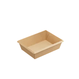 Контейнер (1ЕА, OneClick bottom 500/b, без крышки, крафт, 500 мл, 120/160*100/140*45 мм, 50 шт/упак, 8 упак/кор, OCbot500/b)