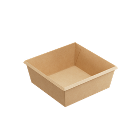 Контейнер (1ЕА, OneClick bottom 1250/b, без крышки, крафт, 1250 мл, 165/165*145/145*65 мм, 50 шт/упак, 6 упак/кор, OCbot1250/b)