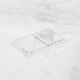 Крышка (1ЕА, пластик, OneClick lid 800Db/0, прозрачный цвет, 2 секции, 120*200*0 мм, 50 шт/упак, 6 упак/кор, OClid800DB/0)