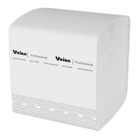 Бумага туалетная (VEIRO, 2-сл, 100% целлюлоза, листовая, Professional Comfort, TV-201, 250 листов/упак, 30 шт/кор)