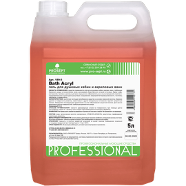 Средство (для сантехники, PROSEPT, Bath Acryl, 5 л, 4 шт/кор, для акриловых поверхностей и душевых кабин, (189-5))