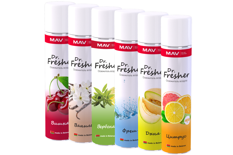 Освежитель воздуха (MAV Dr.Fresh, Вербена, 405 мл, 12 шт/кор, сухое распыление, 030694-220)