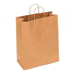 Пакет бумажный (крафт 70г, с крученой ручкой, без печати, 320*200*370 мм, 25 шт/упак, 10 упак/кор)