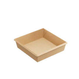 Контейнер (1ЕА, OneClick bottom 950/b, без крышки, крафт, 950 мл, 165/165*150/150*45 мм, 50 шт/упак, 6 упак/кор, OCbot950/b)