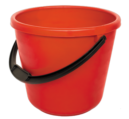 Ведро (10 л, 300*255 мм, мерная шкала, красный цвет, (321798))