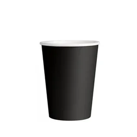 Стакан бумажный (одноразовый, 1 сл., черный цвет, без печати, 100/128 мл, 50 шт/упак, 20 упак/кор, (100072))