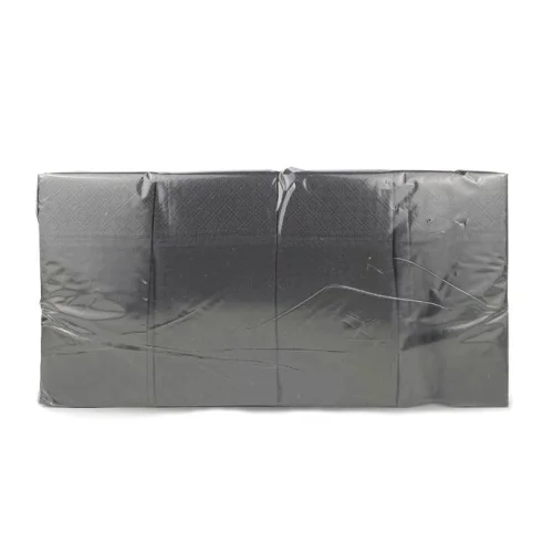 Салфетки бумажные (Биг-пак, 1/8 слож, 33*33 см, 2-сл, черный цвет, 200 шт/упак, 9 упак/кор, С33-18)