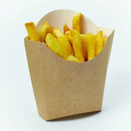 Упаковка (DoEco, FRY L, крафт, 132/54/120 мм, 50 шт/упак, 20 упак/кор)