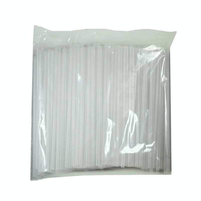 Трубочки (прямые, 8*240 мм, ПРОЗРАЧНЫЙ цвет, 250 шт/упак, 23 упак/кор)