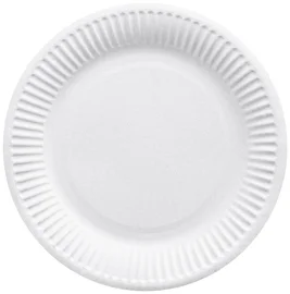 Тарелка (AVIORA, картон, D=230 мм, белый цвет, 50 шт/упак, 14 упак/кор, 411-153)