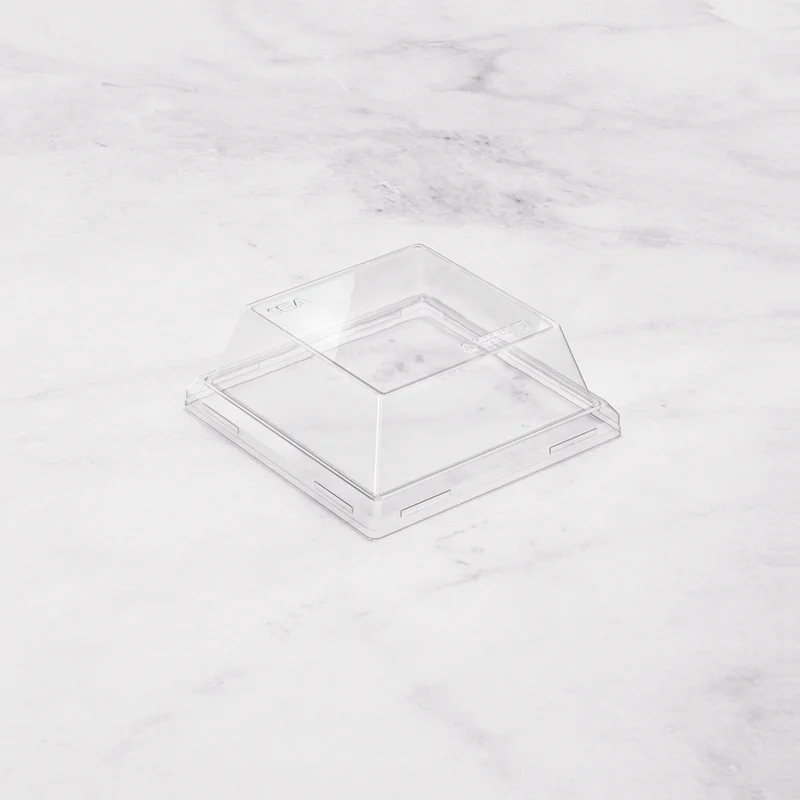 Крышка (1ЕА, пластик, OneClick lid 550/40, прозрачный цвет, 130/130/45 мм, 50 шт/упак, 8 упак/кор, OClid550/40)