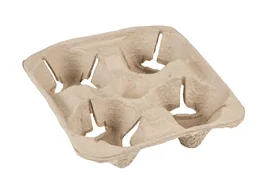 Упаковка (Держатель для стаканов на 4 шт Cup Holder, натуральный цвет, 130 шт/упак, (CUPH-N4))