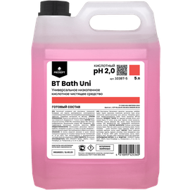 Средство (для сантехники, PROSEPT, BT Bath Uni, 5 л, 4 шт/кор, универсальное низкопенное кислотное чистящее, 103BT-5)
