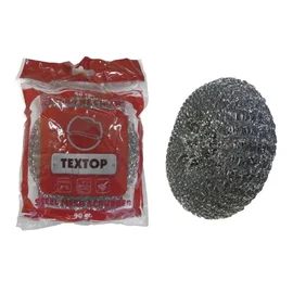 Мочалки металлические (TEXTOP, 40 гр, 1 шт/упак, 120 шт/кор)