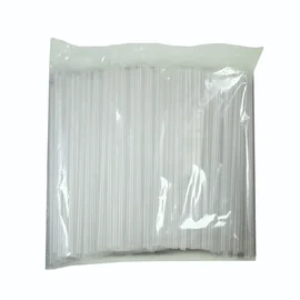 Трубочки (прямые, 8*240 мм, ПРОЗРАЧНЫЙ цвет, 250 шт/упак, 23 упак/кор)