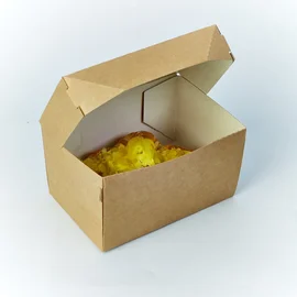 Упаковка (DoEco, CAKE 1200, крафт, 150/100/85 мм, 25 шт/упак, 10 упак/кор, с ламинацией)