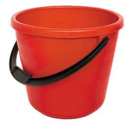 Ведро (10 л, 300*255 мм, мерная шкала, красный цвет, (321798))