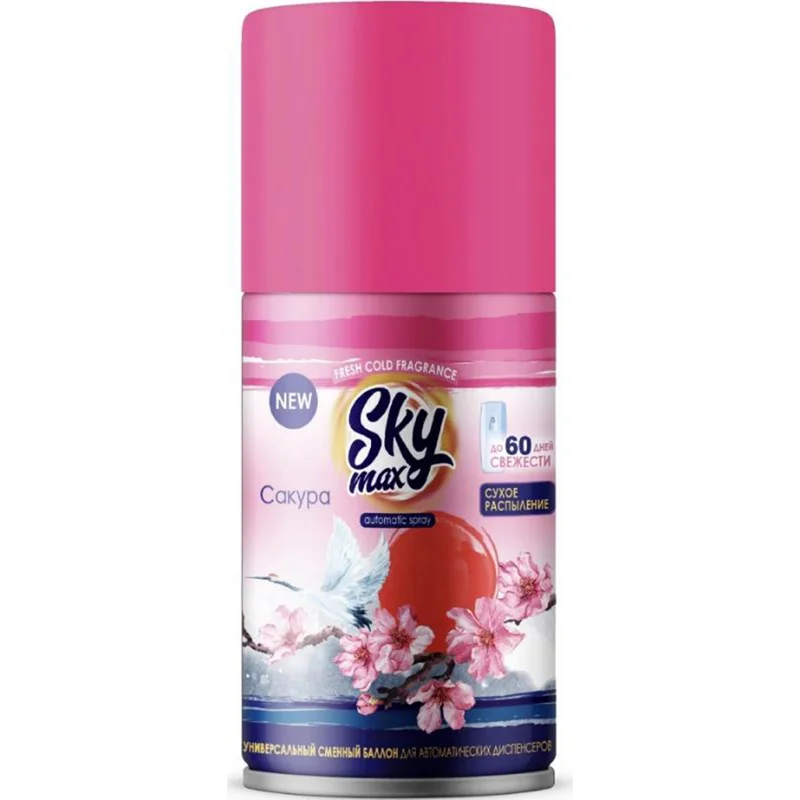 Освежитель воздуха (SKY MAX, Сакура, 250 мл, сменный баллон, 6 шт/спайка)
