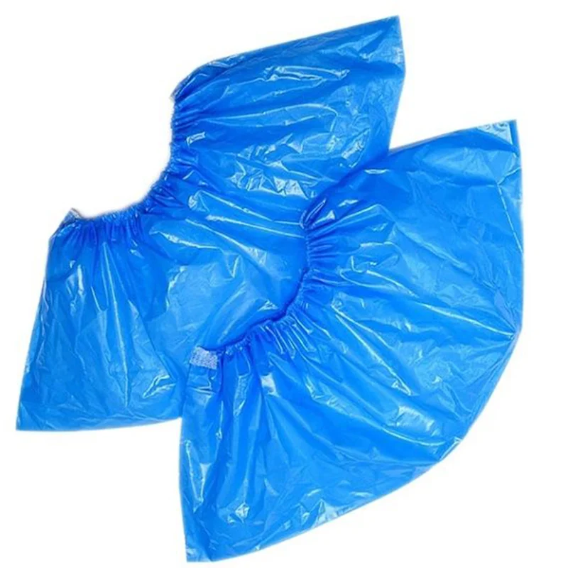 Бахилы одноразовые (полиэт., ЭКСТРА С ДВОЙНОЙ РЕЗИНКОЙ, 30 мкм, 50 пар/упак, 40 упак/кор)