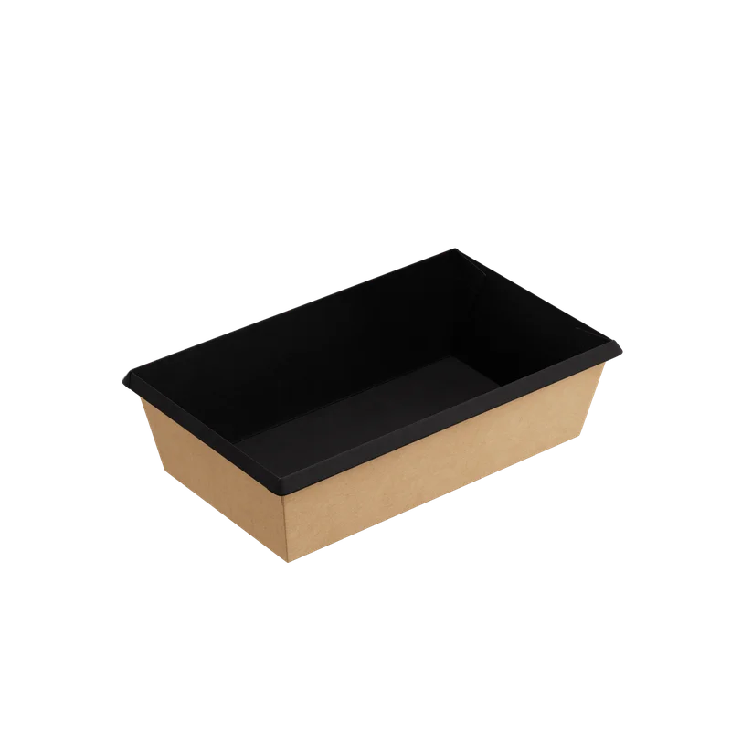 Контейнер (1ЕА, OneClick bottom 800/bBLACK, без крышки, черный цвет, 800 мл, 120/200*100/180*55 мм, 50 шт/упак, 6 упак/кор, OCbot800/bBL)