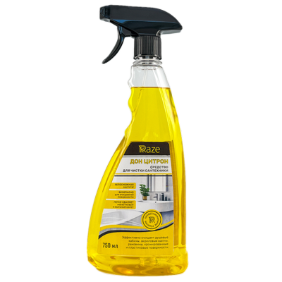 Средство (для сантехники, RAZE, Дон Цитрон, 750 мл, с триггером, 10 шт/кор)