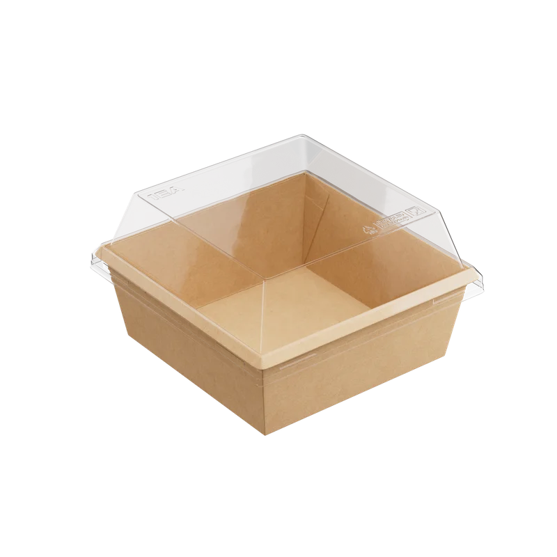 Крышка (1ЕА, пластик, OneClick lid 950-1250/40, прозрачный цвет, 165/165/40 мм, 50 шт/упак, 6 упак/кор, OClid950/40)