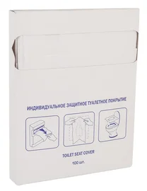 Покрытия на унитаз бумажные (Mini, 1/4 слож, 12-1063, 100 шт/упак, 16 упак/кор)
